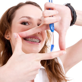 brushing and flossing